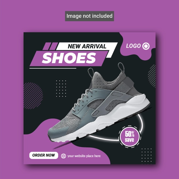 Shoes social media post instagram templates design banner