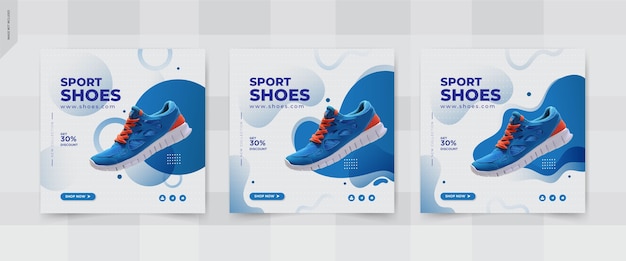 Shoes social media post templates design