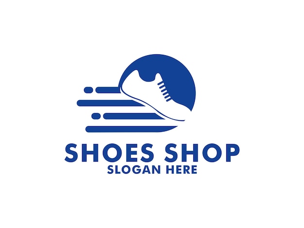 Shoes Speed Running Logo Vector Design shoes logo vector