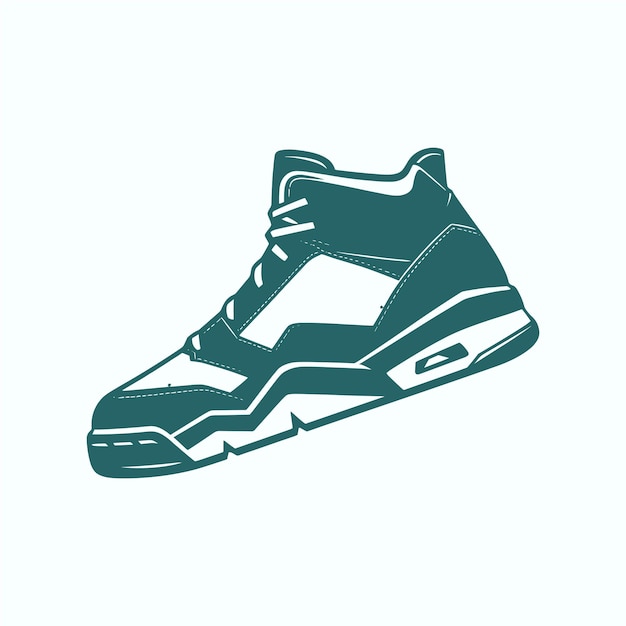 Vettore scarpe sportive logo design illustrazione vettoriale icona scarpe vettore