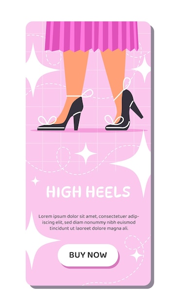 Shoes store banner vector concept