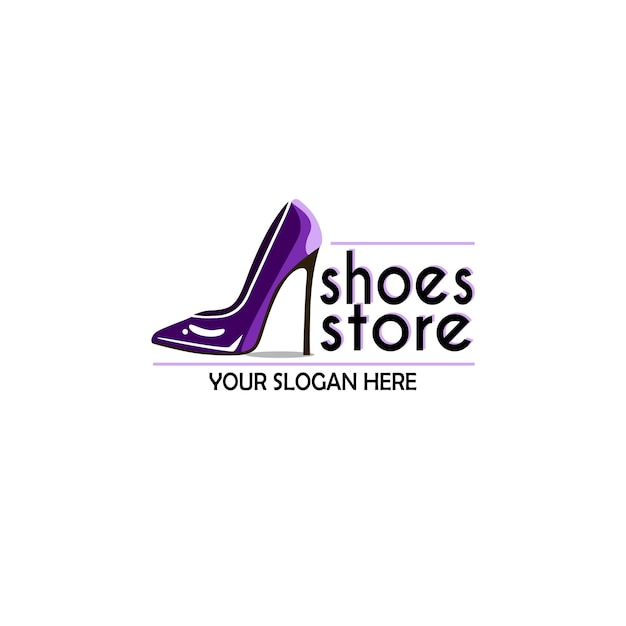 Shoes store logo Fashion illustration