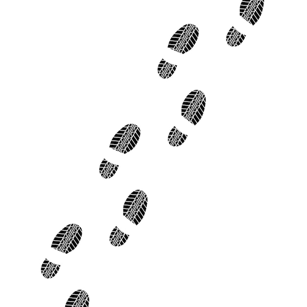 Vector shoes tire track way