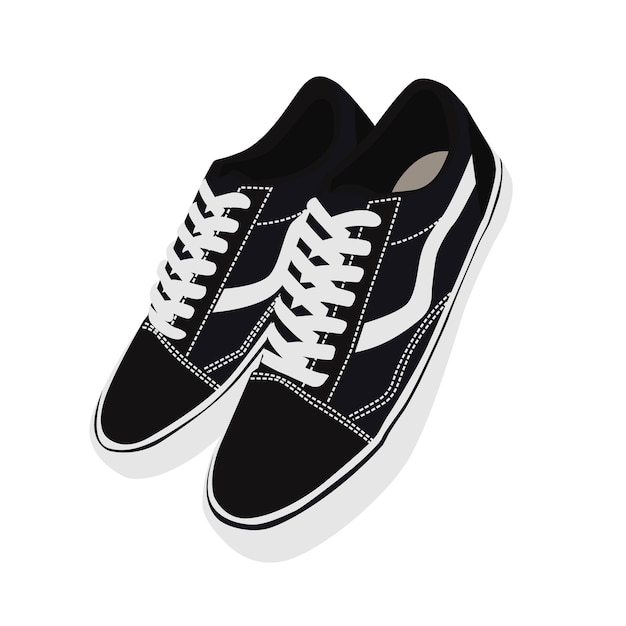 Вектор Обувь vans old skool shoe векторное изображение и иллюстрация