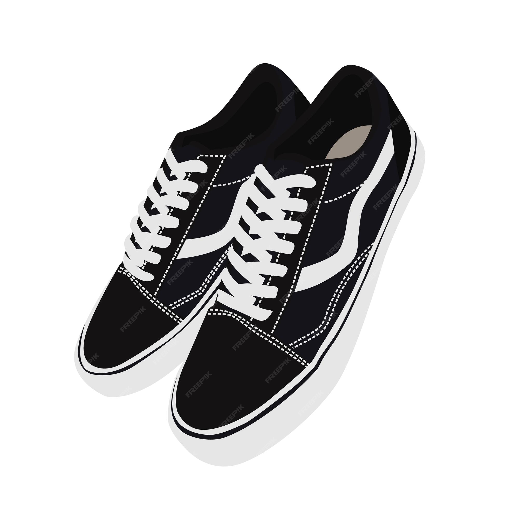 Premium Vector | Shoes vans old skool shoe vector and illustration