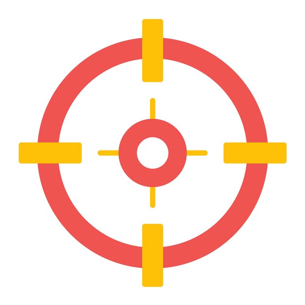 Shoot Target Vector Illustration Style