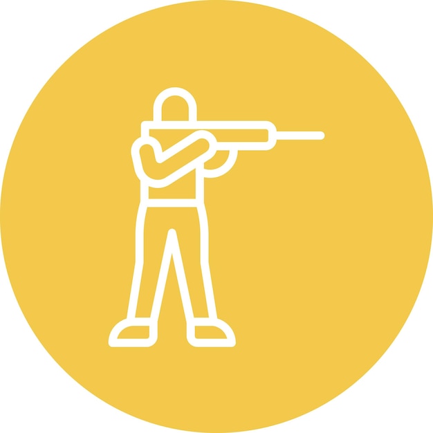 Vector shoot vector icon illustration of crime and law iconset