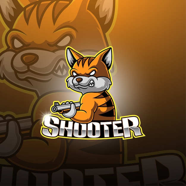 Vector shooter esport mascotte logo