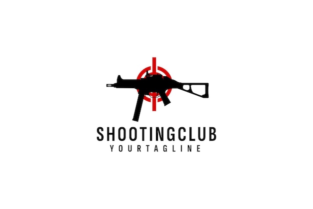 Shooting club logo vector icon illustration