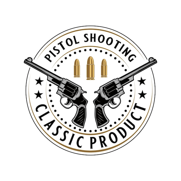 Vector shooting club vector logo.