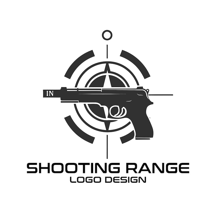 Vector shooting range vector logo design