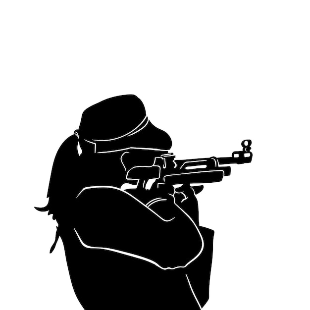 shooting silhouette illustration