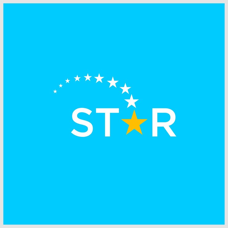 Vector 슈팅 스타 로고 현대 기술 에어로 공간 떨어지는 별 아이콘 기호