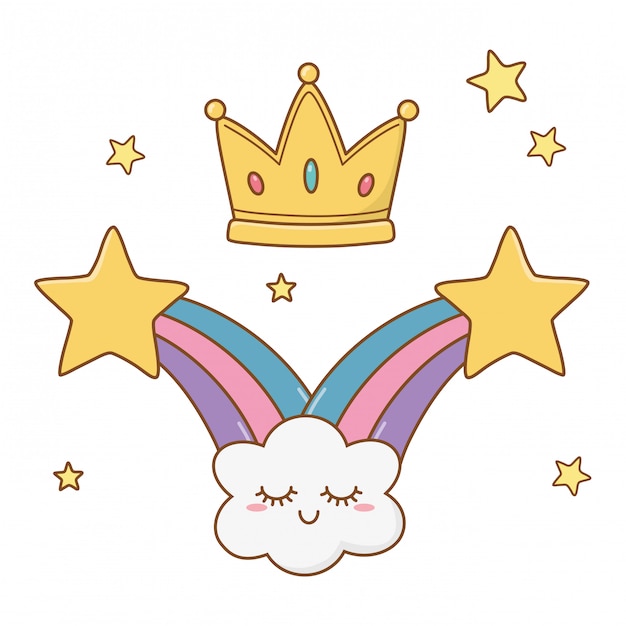 Shooting stars and crown