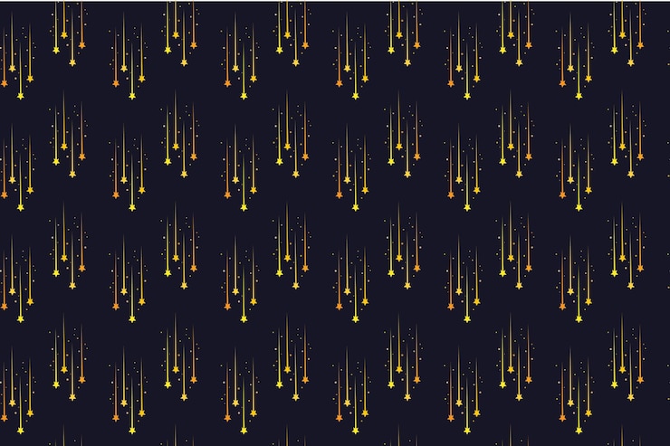 Vector shooting stars seamless pattern