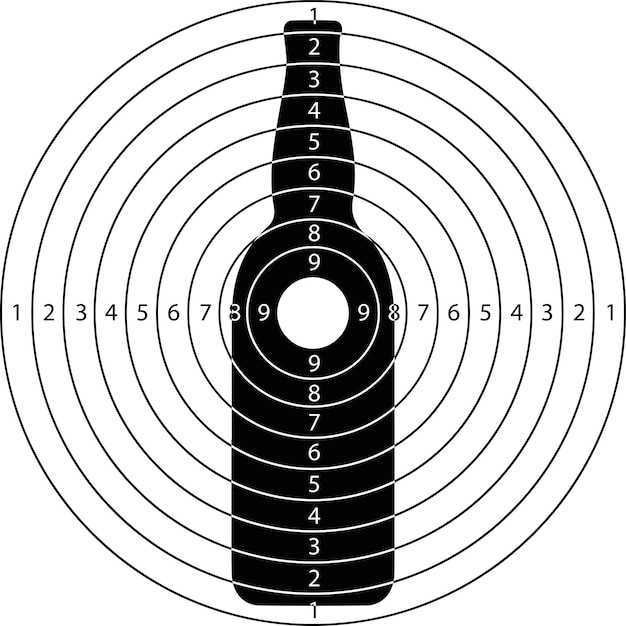 Shooting target bottle