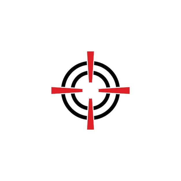 Shooting target logo vector icon