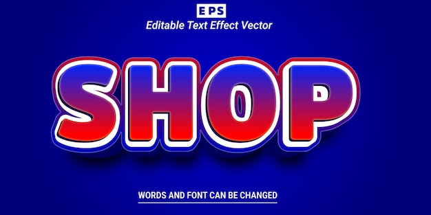 Shop 3d Editable Text Effect With Background Vector