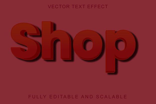 Vector shop 3d tekst effect