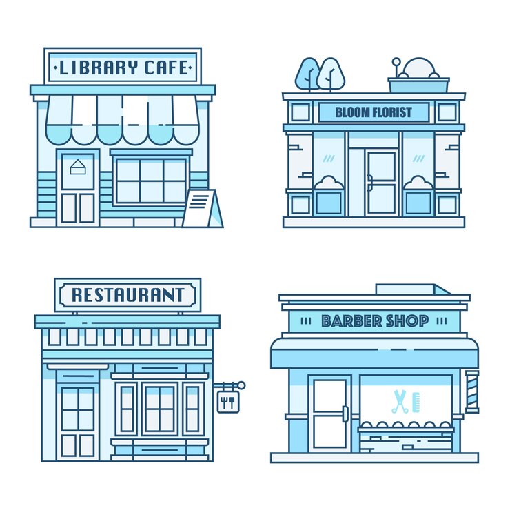 Vector shop building icon vector
