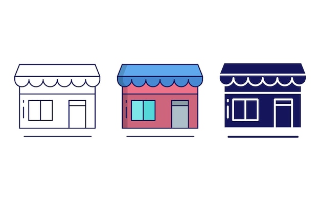 Shop Building vector icon