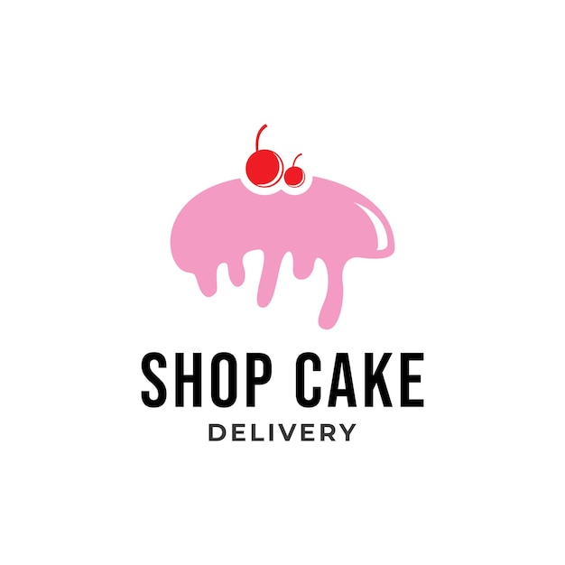 shop cake logo vector template.