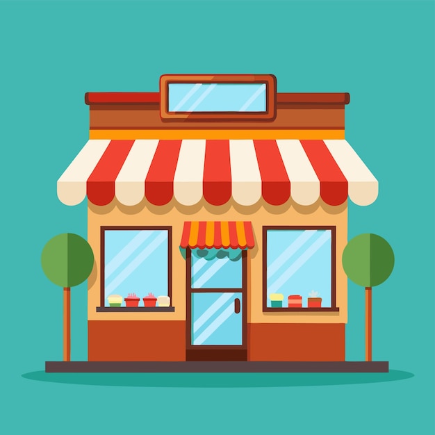 shop clipart cartoon stijl vector illustratie