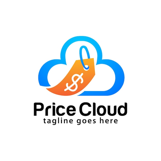 Shop cloud logo design template