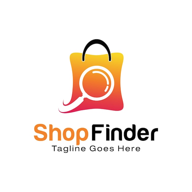 Шаблон дизайна логотипа Shop Finder