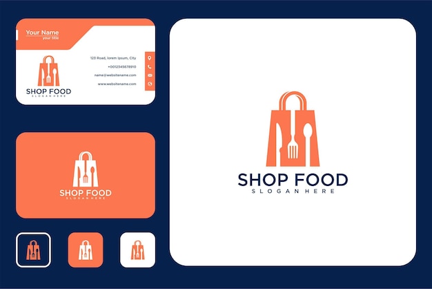 shop food logo design and business card