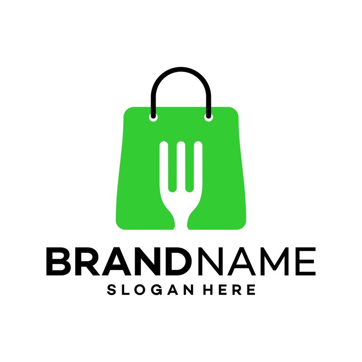 Premium Vector | Shop food logo design template illustration vector