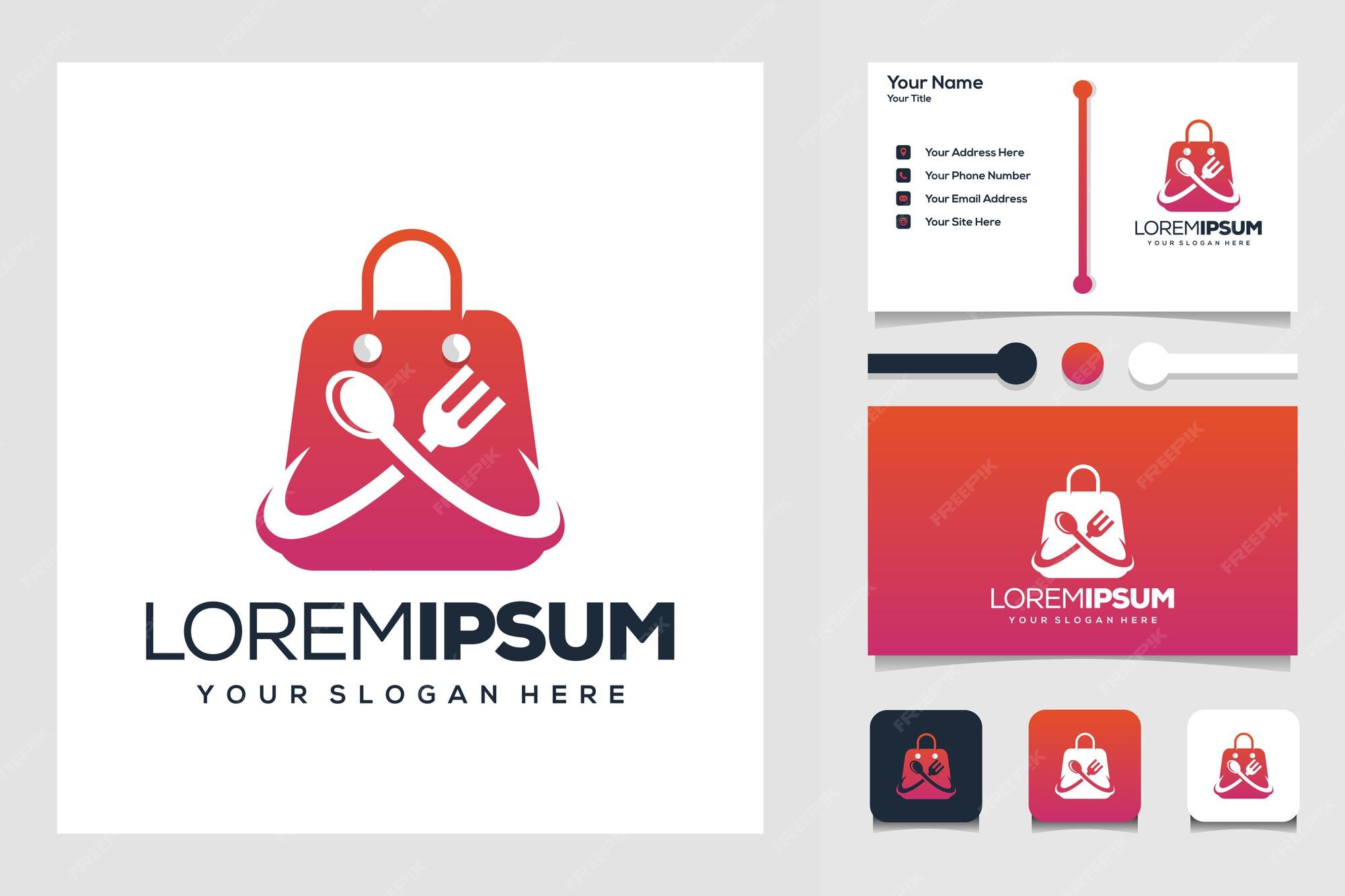 Premium Vector | Shop food modern logo design