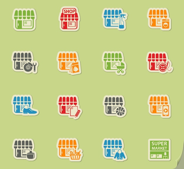 Shop icon set