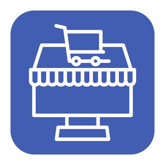Векторное изображение значка магазина может быть использовано для онлайн-магазина