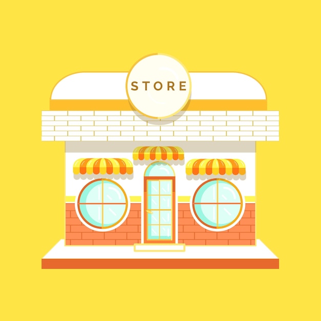 Vector shop illustration in vector style