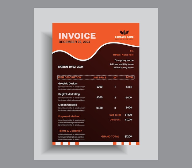 shop invoice design