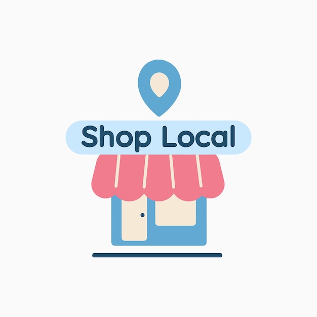 Shop Local Typography Illustration