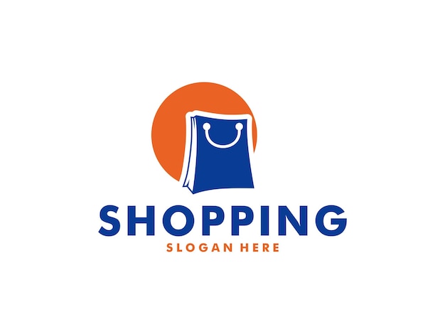 Shop logo Good shop logo with shopping bag vector Online Shop logo vector template