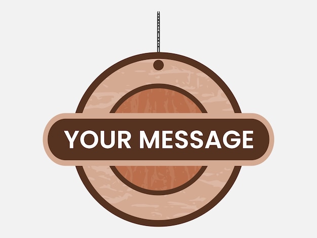 Vector shop message information circle hanging board