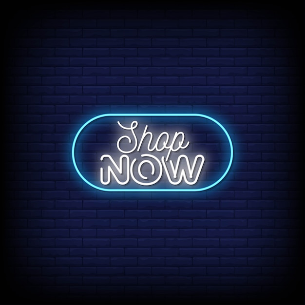 Shop Now Neon Signs Style Text 