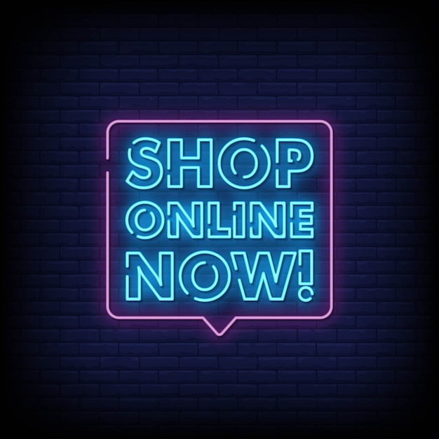 Shop Online Now Neon sign 