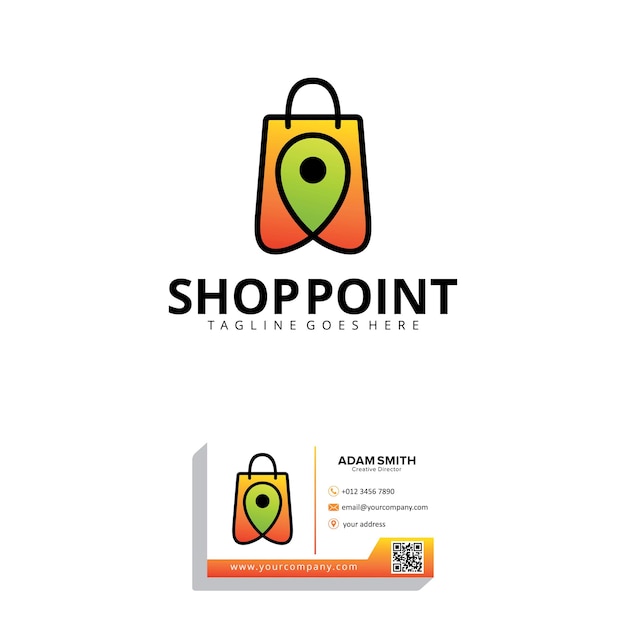 Modello di progettazione del logo shop point