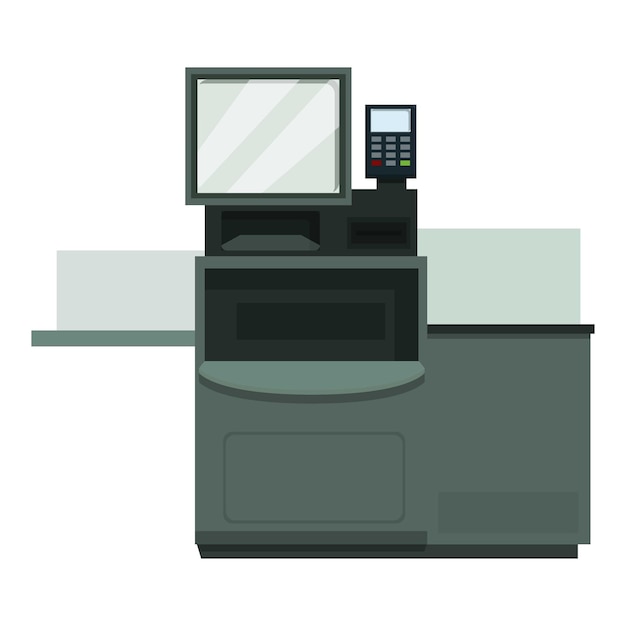 Vector shop terminal icon cartoon vector business store