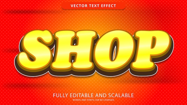 Shop text effect editable eps file