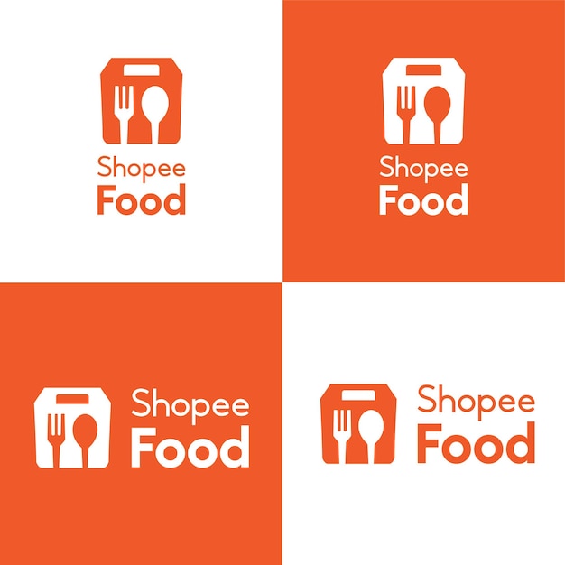 Vector shopee food logo delivery food