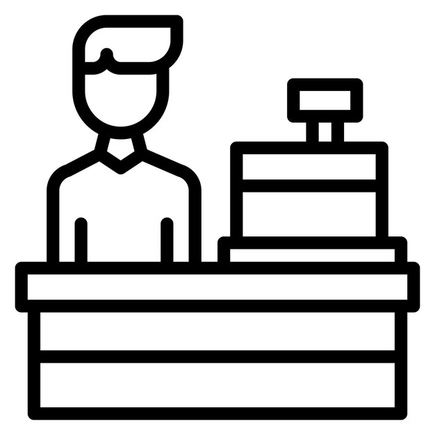 Shopkeeper icon vector image Can be used for Supermarket