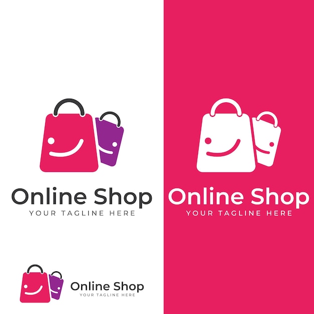 Сумка для покупок и логотип интернет-магазиналоготип подходит для продажидисконтный магазинс векторным редактированием иллюстраций