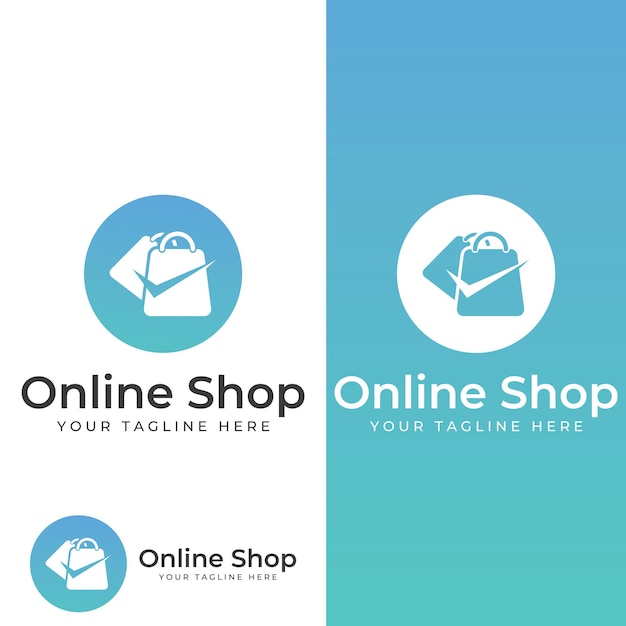 Сумка для покупок и логотип интернет-магазиналоготип подходит для продажидисконтный магазинс векторным редактированием иллюстраций