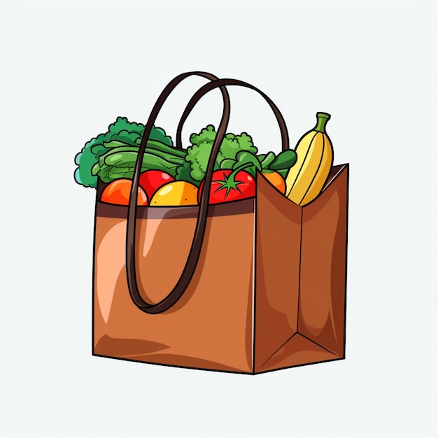 Vector shopping bag cartoon vector