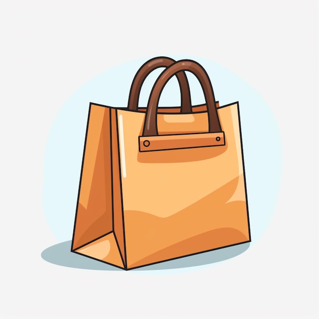 Vector shopping bag cartoon vector